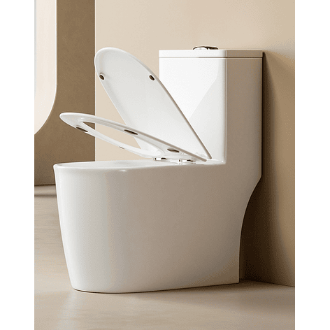 WC One Piece Design 2045 Joytek Descarga a Piso 30 cm Blanco  3