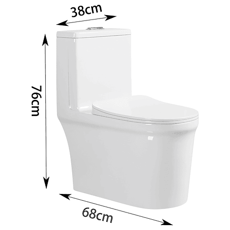 WC One Piece Premier 2051 Joytek Descarga a Piso 30 cm Blanco 6