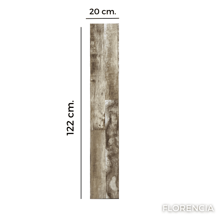 Piso Flotante Biselado 8 mm Florencia 121x19 cm / 1,92 m2 (1 Caja 8 Uni) 3