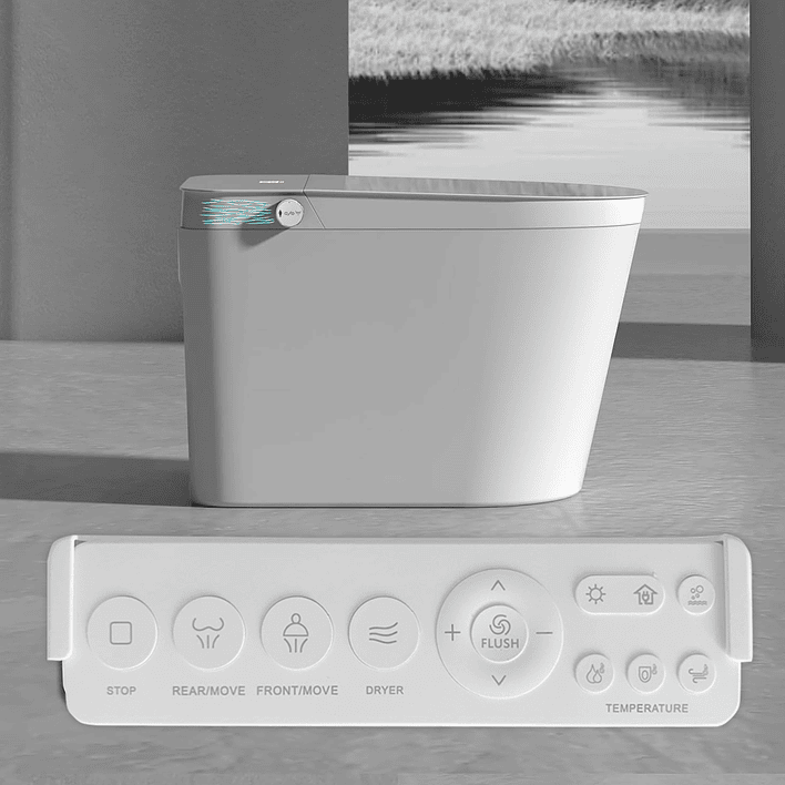 WC Inodoro Inteligente Joytek Apertura/Cierre Manual - Descarga a Piso 30 cm 5