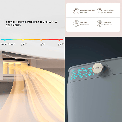 WC Inodoro Inteligente Joytek Apertura/Cierre Manual - Descarga a Piso 30 cm 9