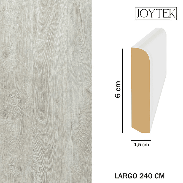 Guardapolvos MDF JOYTEK Roble Blanco 240 cm 1