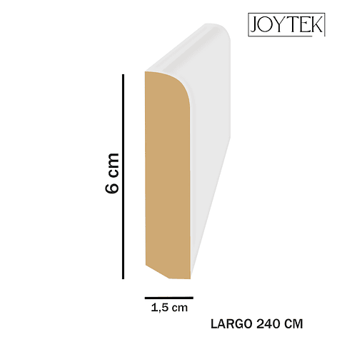 Guardapolvos MDF JOYTEK White 240 cm 1
