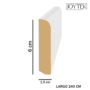 Guardapolvos MDF JOYTEK White 240 cm