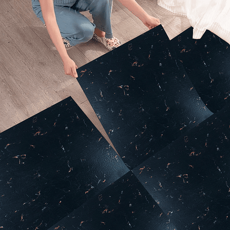 Piso Vinílico Autoadhesivo Negro Raize (1 Unidad de 60x60 cm - 1.5 mm) 2