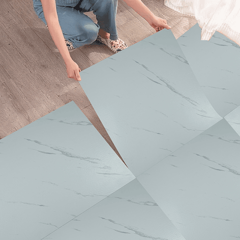 Piso Vinílico Autoadhesivo Blanco Ice (1 Unidad de 60x60 cm - 1.5 mm) 2