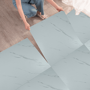 Piso Vinílico Autoadhesivo Blanco Ice (1 Unidad de 60x60 cm - 1.5 mm)