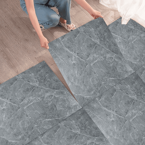 Piso Vinílico Autoadhesivo Gris Mara (1 Unidad de 60x60 cm - 1.5 mm) 2