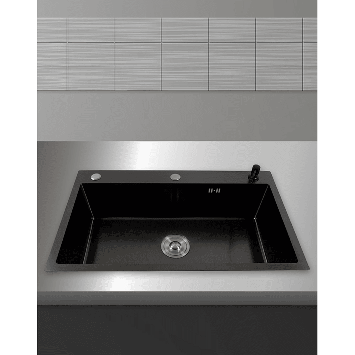 Lavaplatos Americano con Canasto y Tabla Joytek Negro 75x45x19 cm 6