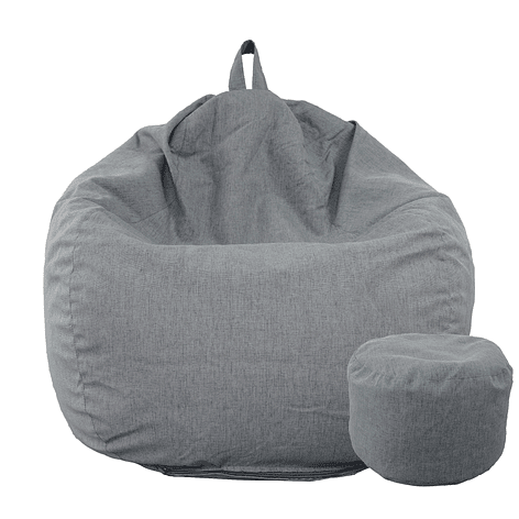 Puff Pera de Lino talla XL Joytek / 120x80cm GRIS OSCURO 3