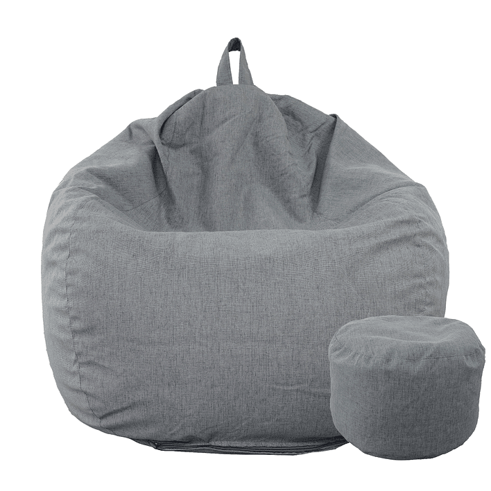 Puff Pera de Lino talla XL Joytek / 120x80cm GRIS OSCURO 3