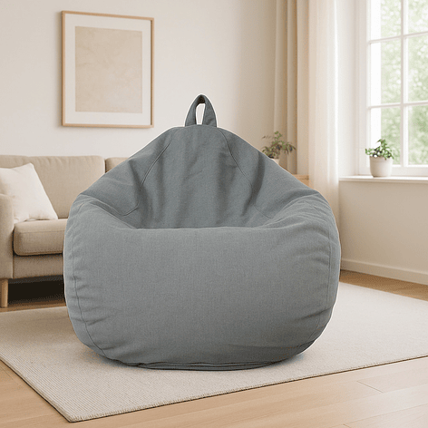 Puff Pera de Lino talla XL Joytek / 120x80cm GRIS OSCURO 2