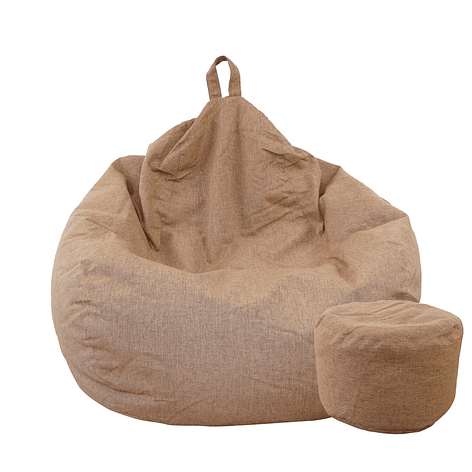 Puff Pera de Lino talla XL Joytek / 120x80cm Marrón 3