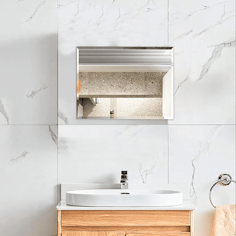 Espejo Rectangular Puntas Rectas Joytek 60x45 cm L1009A 3