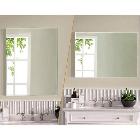 Espejo Rectangular Puntas Rectas Joytek 60x45 cm L1009A 5