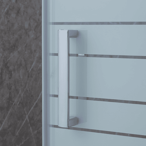 Mampara Ajustable de Ducha Strava 120-140 cm Líneas blancas (2 Vidrios) 12