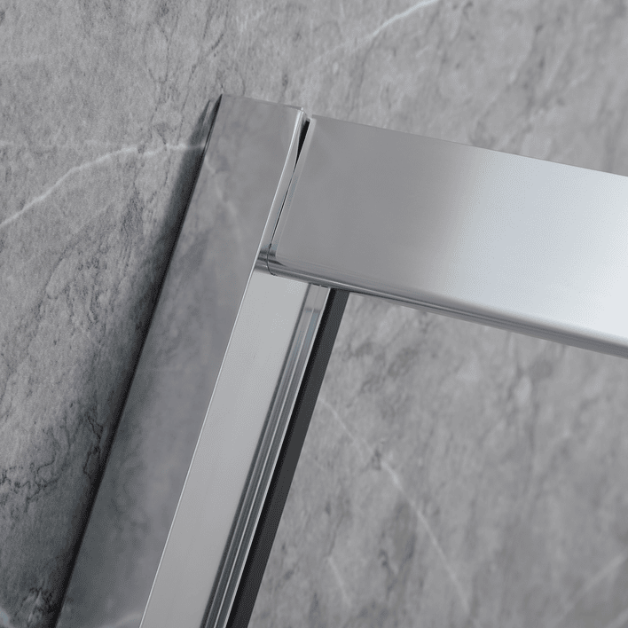 Mampara Ajustable de Ducha Strava 120-140 cm Líneas blancas (2 Vidrios) 15