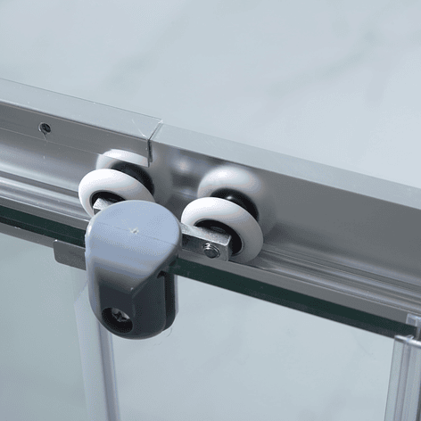 Mampara Ajustable de Ducha Strava 140-160 cm Líneas blancas (2 Vidrios) 3