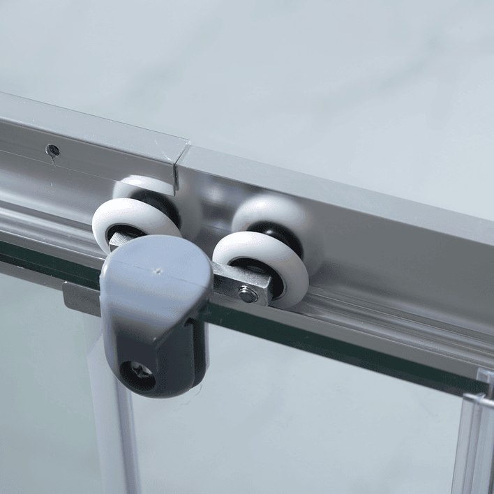 Mampara Ajustable de Ducha Strava 140-160 cm Líneas blancas (2 Vidrios) 3