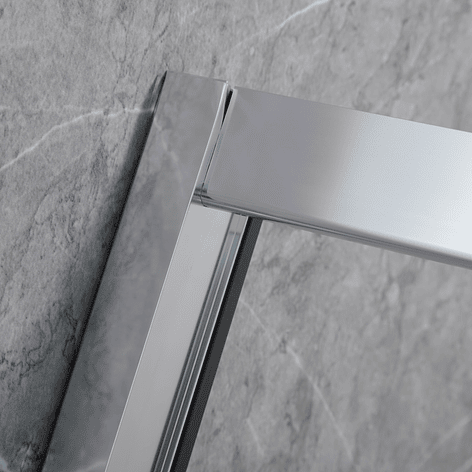 Mampara Ajustable de Ducha Strava 140-160 cm Líneas blancas (2 Vidrios) 11