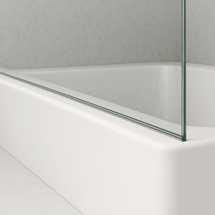 Mampara Fija para Tina Recta 90x140 Transparente 2