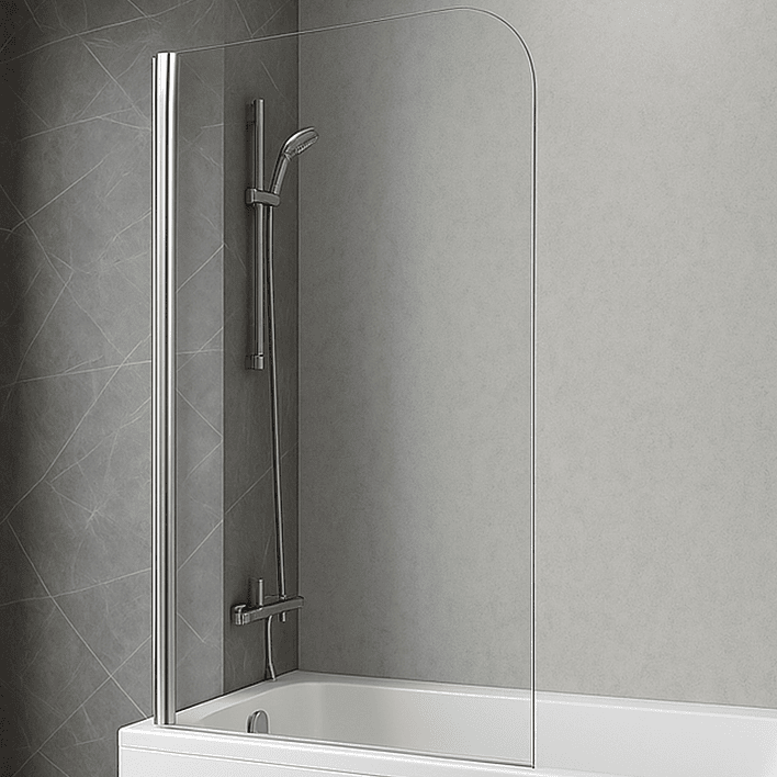 Mampara Abatible para Tina Curva 90x140 Transparente 5mm 2