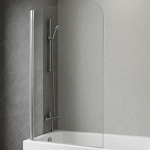 Mampara Abatible para Tina Curva 90x140 Transparente 5mm