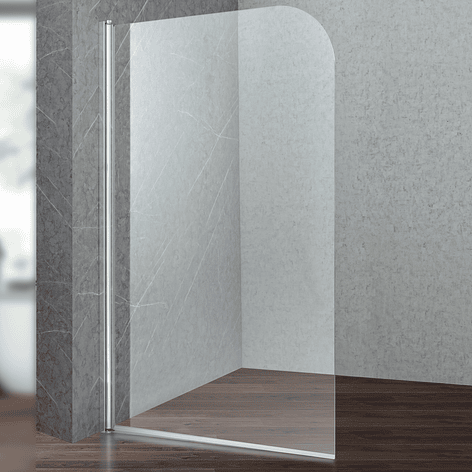 Mampara Abatible para Tina Curva 90x140 Transparente 5mm 3