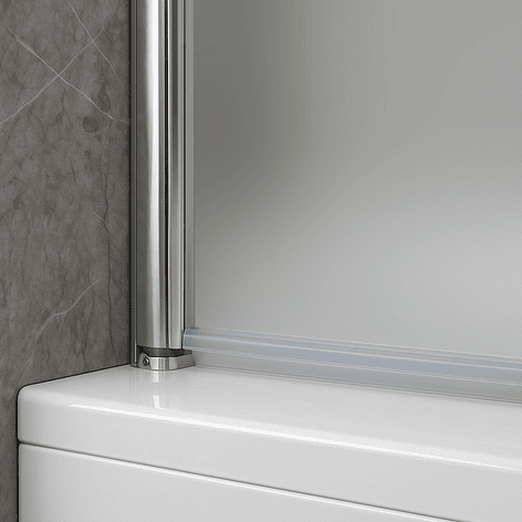 Mampara Abatible para Tina Curva 90x140 Transparente 5mm 4