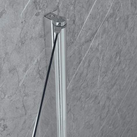 Mampara Abatible para Tina Curva 90x140 Transparente 5mm 6