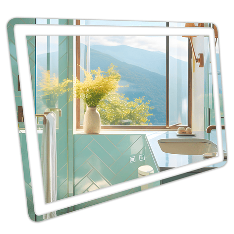 Espejo Led Rectangular Touch con Antiempañante Joytek 100x75 cm LD10075 3
