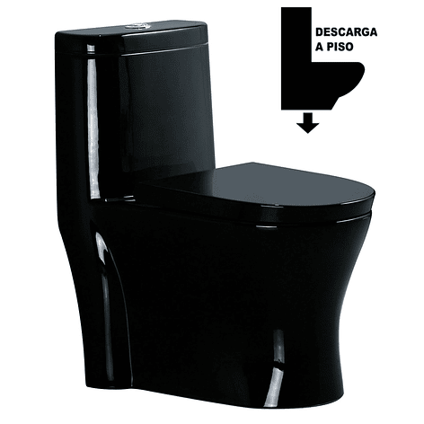 WC One Piece Joytek 2002 Negro Descarga a Piso 30 cm 1