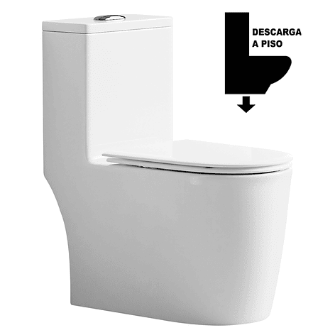 WC One Piece Design 2045 Joytek Descarga a Piso 30 cm Blanco  1