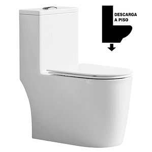 WC One Piece Design 2045 Joytek Descarga a Piso 30 cm Blanco 