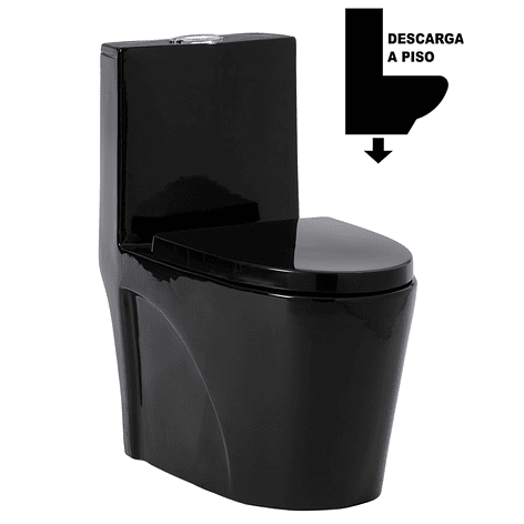 WC One Piece Joytek 2007 Negro Descarga a Piso 30 cm 1