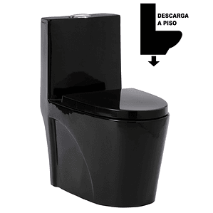 WC One Piece Joytek 2007 Negro Descarga a Piso 30 cm