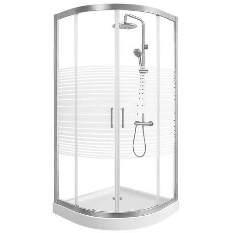 Shower Door Curvo Elegant Joytek Líneas Rectas con Receptáculo 90x90 cm 2