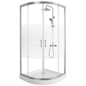 Shower Door Curvo Elegant Joytek Líneas Rectas con Receptáculo 90x90 cm