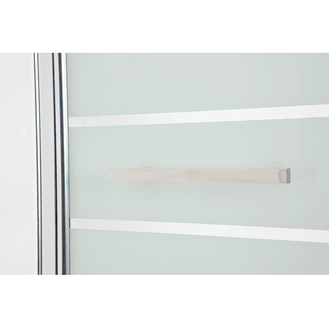 Mampara Abatible de Tina Curva Senna Líneas Blancas 6mm 140x90 cm 4