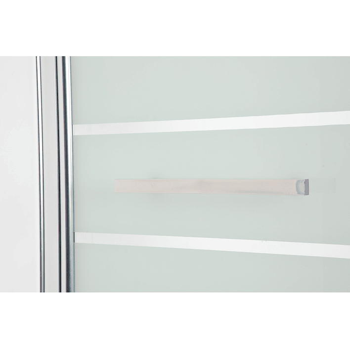 Mampara Abatible de Tina Curva Senna Líneas Blancas 6mm 140x90 cm 4
