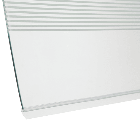 Mampara Abatible de Tina Curva Senna Líneas Blancas 6mm 140x90 cm 5