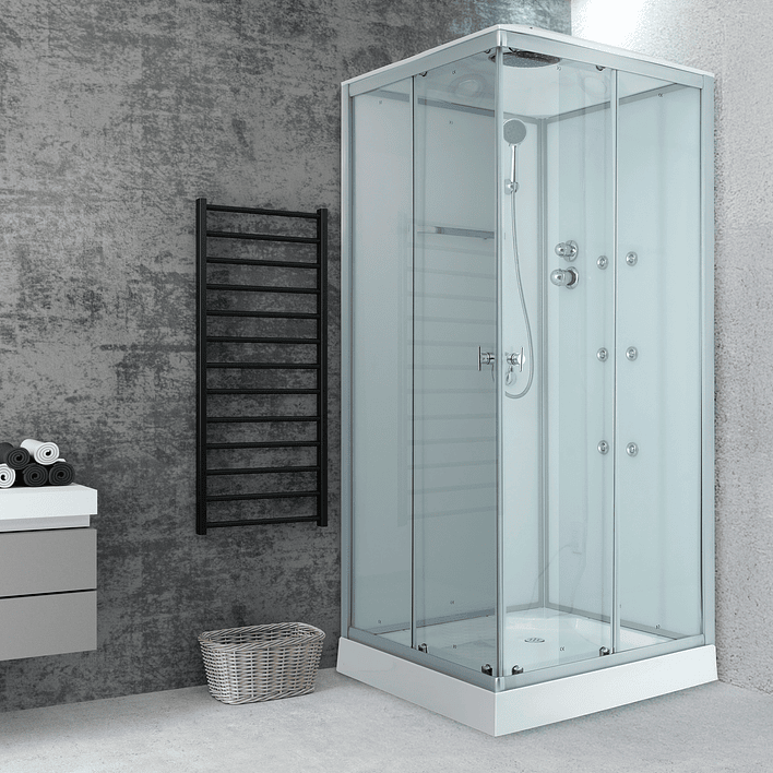 Cabina de Ducha Recta 90x90x215 cm 5mm 1