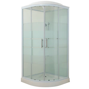Cabina de Ducha Curva con Diseño 90x90x215 cm 5mm