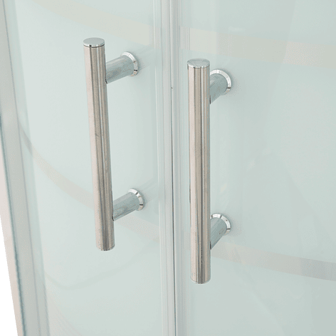 Cabina de Ducha Curva con Diseño 90x90x215 cm 5mm 6