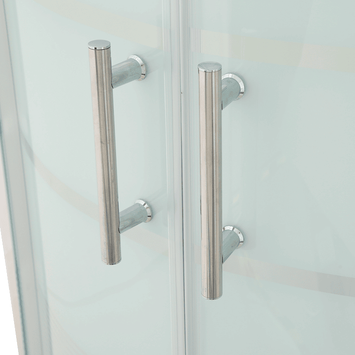 Cabina de Ducha Curva con Diseño 90x90x215 cm 5mm 6