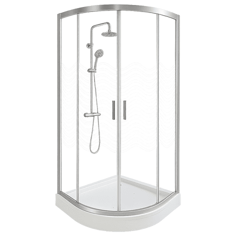 Shower Door Curvo Elegant Joytek Líneas Curvas con Receptáculo 90x90 cm 3
