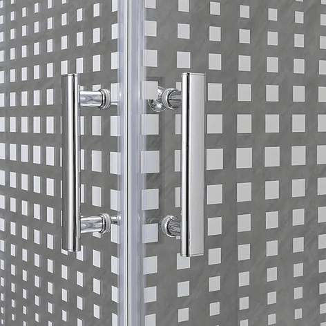 Shower Door Elegant Joytek Blanco Transparente con Receptáculo 90x90 cm 4