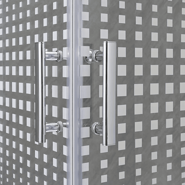 Shower Door Elegant Joytek Blanco Transparente con Receptáculo 90x90 cm 4