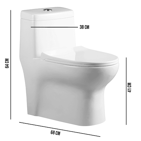 WC One Piece Joytek Millenium 8020 Descarga a Piso 20 cm 8