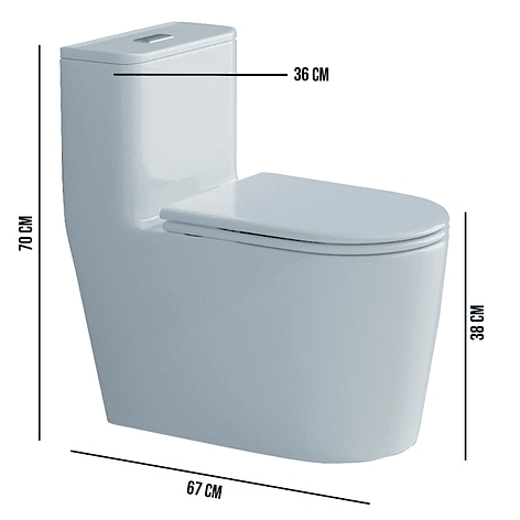 WC One Piece Joytek Demarks 2029 Descarga a Piso 30 cm 7